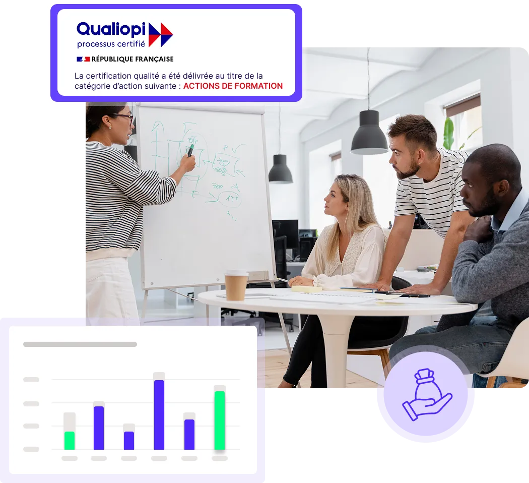 Logo Qualiopi et séance de formation